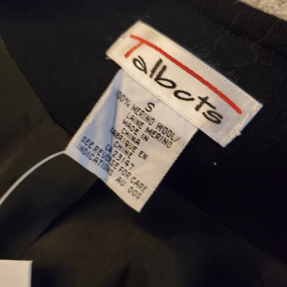 Talbots Merino Wool Long Sweater Coat Black New Tags Front Pockets Fully Lined - Picture 8 of 10